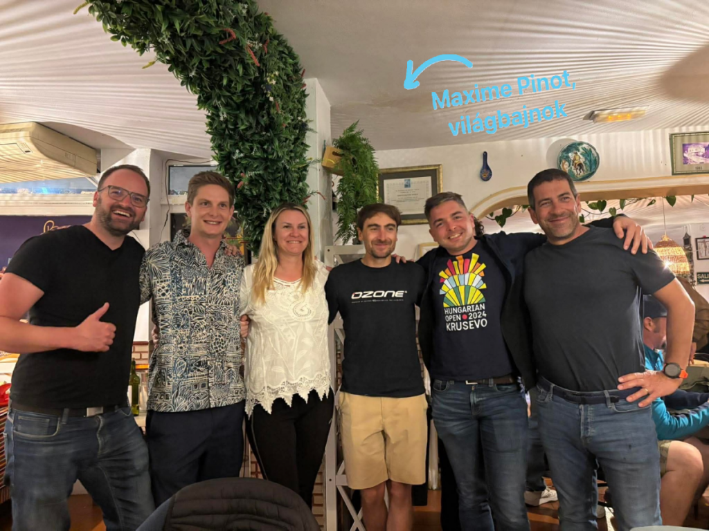 Maxime Pinot és a magyar csapat